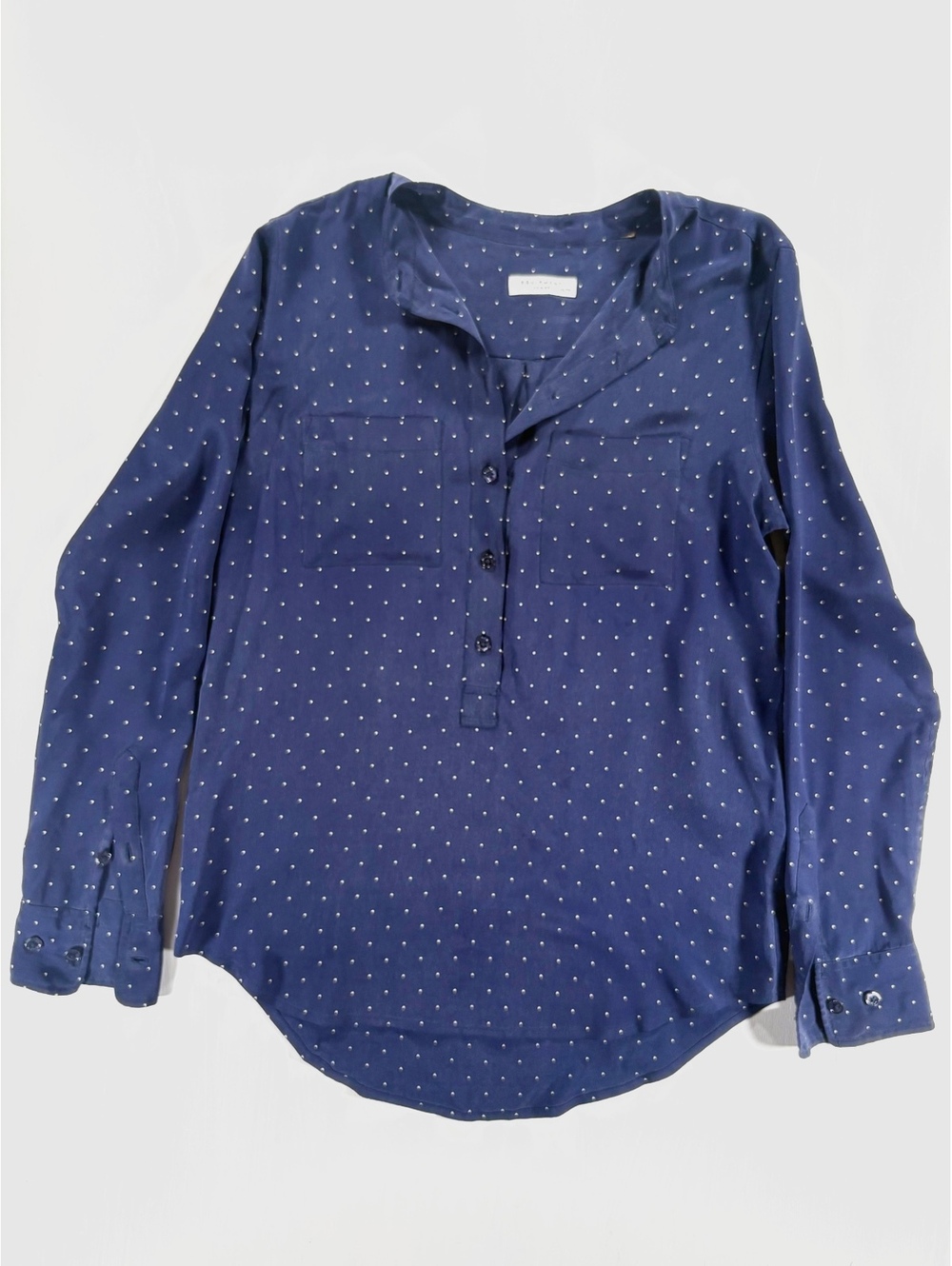 Equipment Femme Silk Polka Dot Blouse XS Office Siren Quiet Luxury